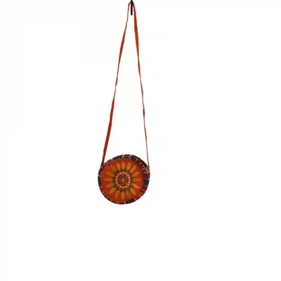 Geanta stilizata cu motive traditionale cu floare 5