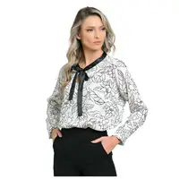 Bluza funda dama ERP24V255 alb/negru floral, Eranthe | marimea M