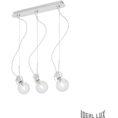 Lustra Radio, 3 becuri, dulie E27, L:580, H:550/1250mm, Alb