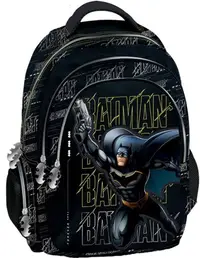 Ghiozdan școlar școlar Graffiti Batman - Black, 2 comartimente