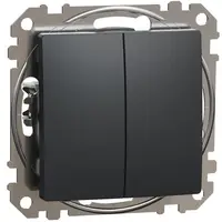 Intrerupator dublu cap scara, Schneider, SDD114108, Sedna Design, antracit