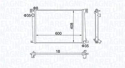 Radiator motor potrivit MINI (R56), (R57), (R58), (R59), CLUBMAN (R55), CLUBVAN (R55), COUNTRYMAN (R60), PACEMAN (R61) 1.4 1.6