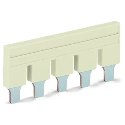 Push-in type jumper bar; insulated; 5-way; Nominal current 57 A; light gray