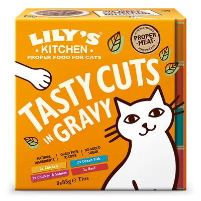 Lily’s Kitchen Tasty Cuts Mixed Mpk in Gravy for Adult Cats 8 X 85 g