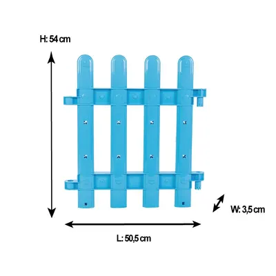 Gardulet loc de joaca pentru copii Pilsan Multi Fence Multicolor cu 10 elemente,margini netede si rotunjite, pliabil, dimensiune element 50.5x54 cm