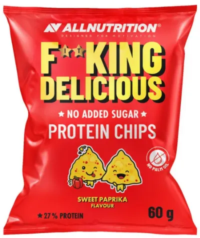 Fitking Delicious Protein Chips, ardei, 60 g, AllNutrition
