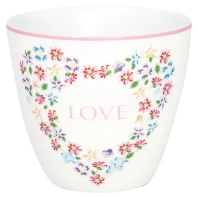Cană din porțelan Green Gate Columbine Love, 300 ml