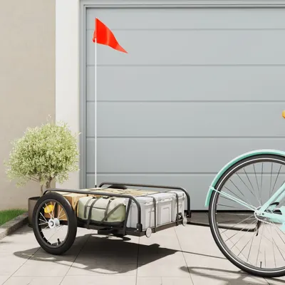Gossi remorca de bicicleta, negru, 126x63x34 cm, fier