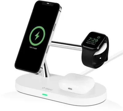 Stație de încărcare ttec - AirCharger Quattro, Apple 4in1, MagSafe, alb