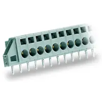PCB terminal block; 2.5 mm²; Pin spacing 5 mm; 5-pole; CAGE CLAMP®; clamping collar; 2,50 mm²; gray