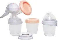 Pompă manuală pentru sân NIP - cu sticlă, 150 ml