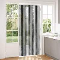 vidaXL Perdea pentru insecte din chenille Gri și negru 100 x 230 cm