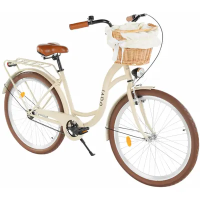 Bicicletă oraș 26" Davi Mira cu coș cadru oțel 18" 1 viteză 155-180 cm