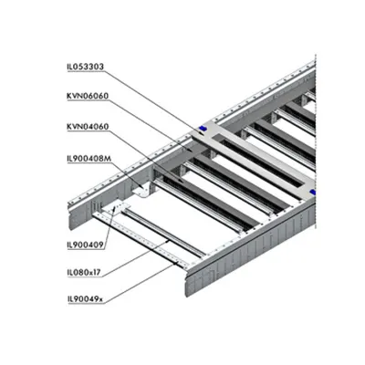 Canal cablu 60x40mm (LxA), fără pb, RAL7030