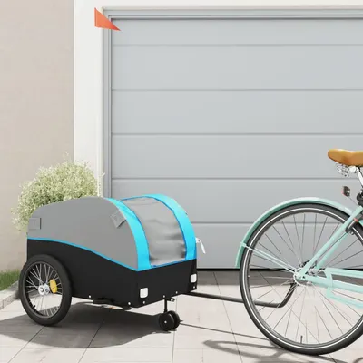 Gossi remorca pentru biciclete, negru si albastru, 45 kg, fier