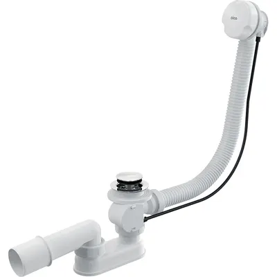 Sifon cada baie automat cu ventil, dop plastic alb O70 mm preaplin Alcadrain A51BM-120