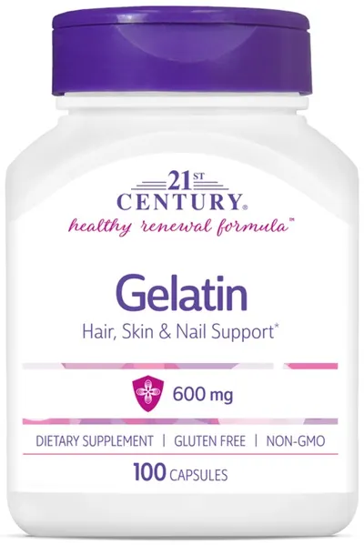 Gelatin, 600 mg, 100 capsule, 21st Century