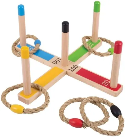 Joc clasic cu inele de franghie Bigjigs