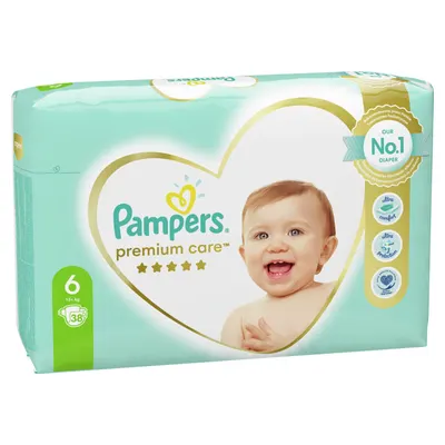 Scutece bebelusi Pampers - Premium Care 6, 38 buc.