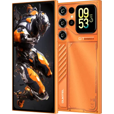 Telefon Oukitel C62 GT, 4G, Dual SIM, 6.88 90Hz + 1.81-inch, Octa-Core, 128GB, 5150mAh, Android 16, Orange