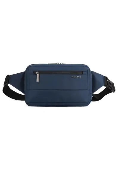 Borseta unisex cu buzunare multiple - Albastru