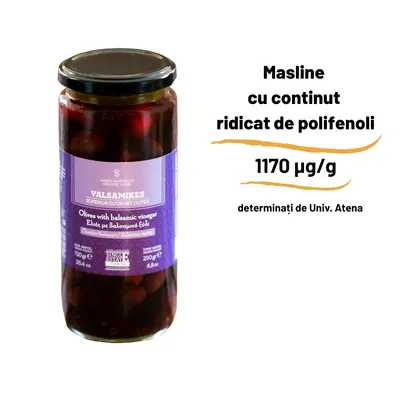 Masline Kalamata cu otet balsamic Valsamikes 720g