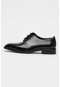 Pantofi derby de piele - Negru