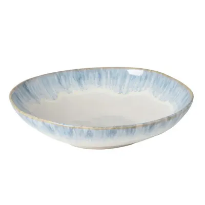 Farfurie pentru paste din gresie ceramică Costa Nova Brisa, ⌀ 23 cm, alb-albastru