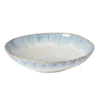 Farfurie pentru paste din gresie ceramică Costa Nova Brisa, ⌀ 23 cm, alb-albastru