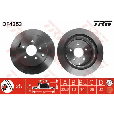 Disc frana TRW DF4353