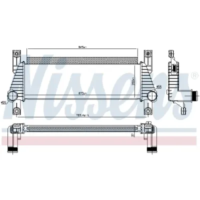 Intercooler, compresor NISSENS 96222