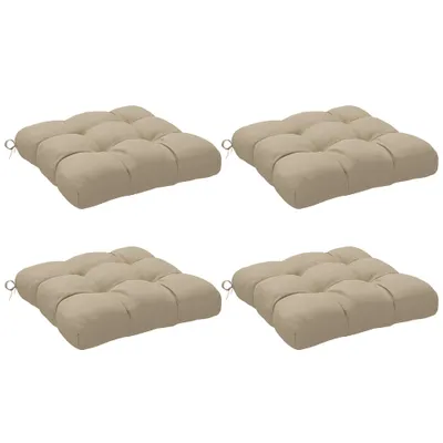 Outsunny Set de perne pentru scaune de dining și grădină, impermeabile și anti-UV, cu 2 șnururi de fixare, 48x48x10 cm, kaki | Aosom Romania