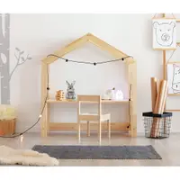 Birou tip căsuță din lemn de pin pentru copii Adeko Bran, 40 x 111 cm