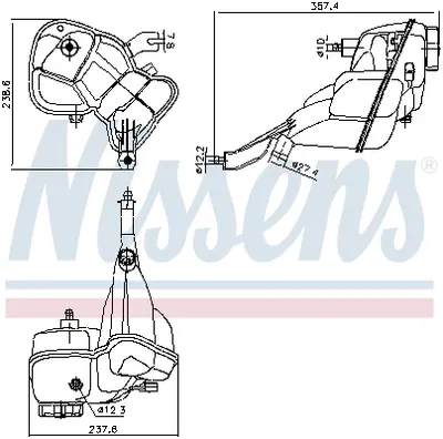 Vas expansiune cu capac, cu senzor nivel potrivit MERCEDES S (W221) 10.05-12.13