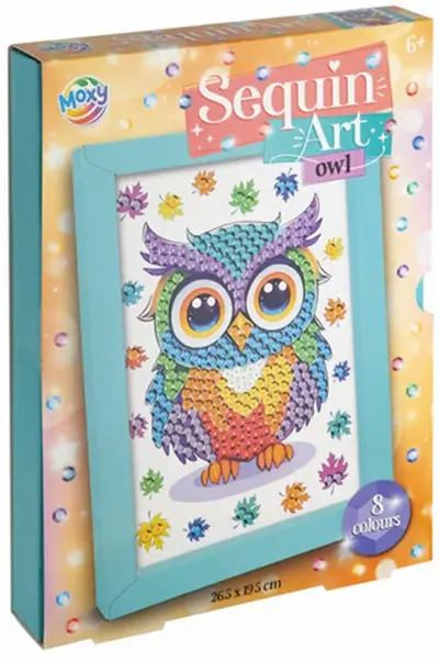 Trusă de pictat cu mărgele Moxy - Bufniţă