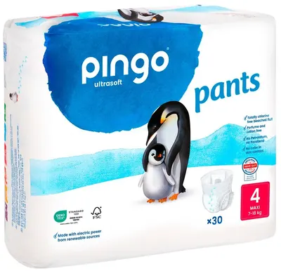 Scutece chilotei Pingo Ultrasoft - Maxi, mărimea 4, 7-18 kg, 30 buc.