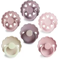FRIGG 6-Pack Pacifiers Round Silicone Size 1 suzetă Blooming Love 6 buc