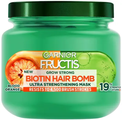 Garnier Fructis Grow Strong Mască pentru păr subțire, 320 ml