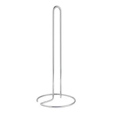 Suport vertical pentru prosoape de bucătărie din hârtie argintiu lucios din oțel ø 14 cm Luxy – Metaltex