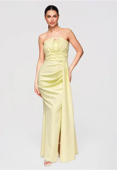 Rochie de seara maxi LA-OM-DLR338 - Galben