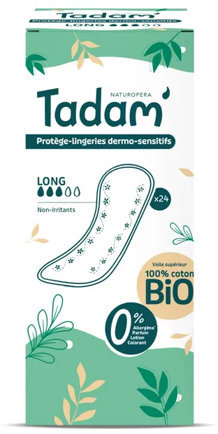 Absorbante zilnice BIO hipoalergenice Long protectie lenjerie, 24 bucati, Tadam