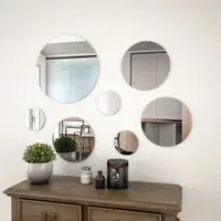 Gossi set oglinda de perete, 7 piese, sticla, rotunda