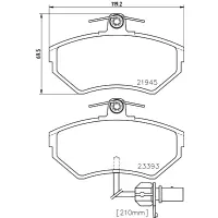 Set placute frana, frana disc PAGID T5122