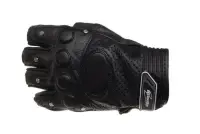 Manusi moto piele fara degete, culoare negru, marime M