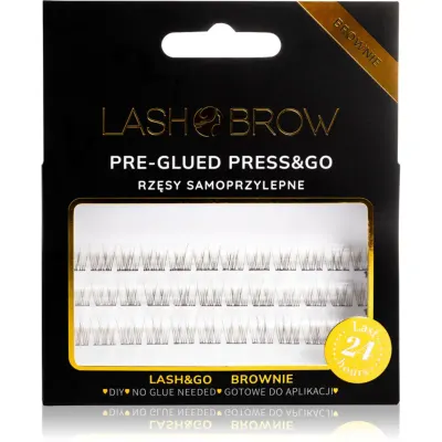 Lash Brow Press&Go Self-Adhesive Eyelashes gene false smocuri autoadezive No Make Up Brownie 1 buc