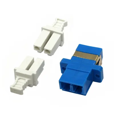 Cuplor FO LC-Dupl,Plastic,Singlemode,zirconiu,flansa,albastr