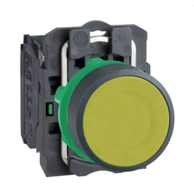 Buton Galben Ø 22, Revenire cu Arc Incastrata, 1Nr