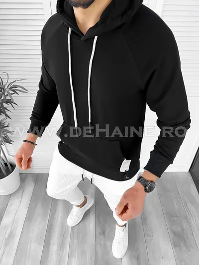 Hanorac barbati negru slim fit K188 O3-5.1