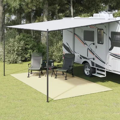 vidaXL Covor pentru cort, crem, 4,5x2,5 m