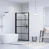 Gossi usa de dus, negru, 91 x 195 cm, sticla securizata